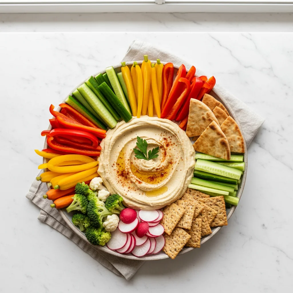 Hummus Veggie Plate